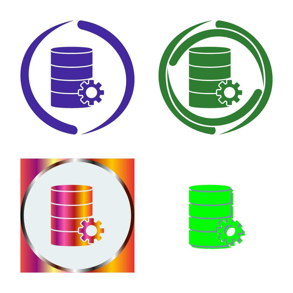 Unique Database Management Vector Icon