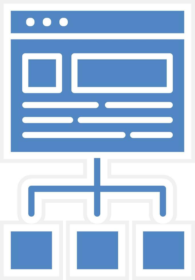 sitio web estructura vector icono