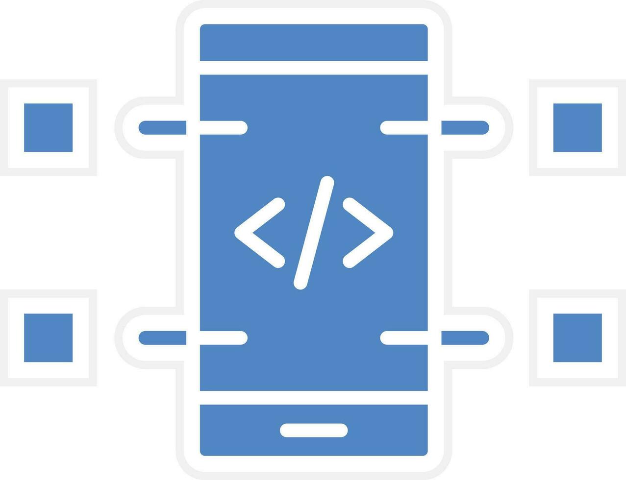 Mobile Coding Vector Icon