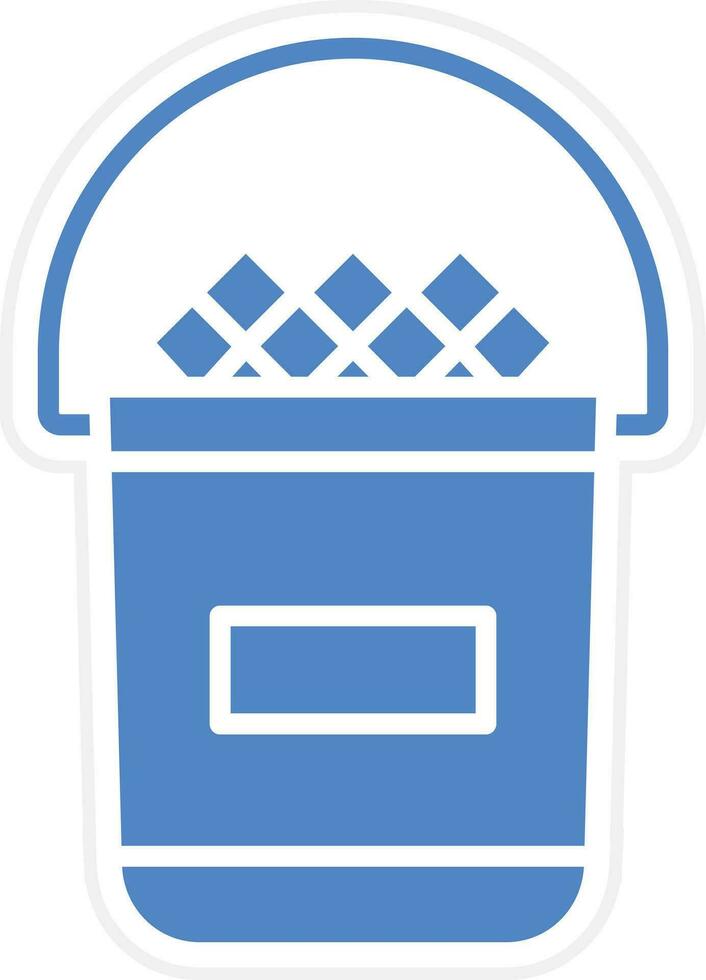 Ice Bucket Vector Icon