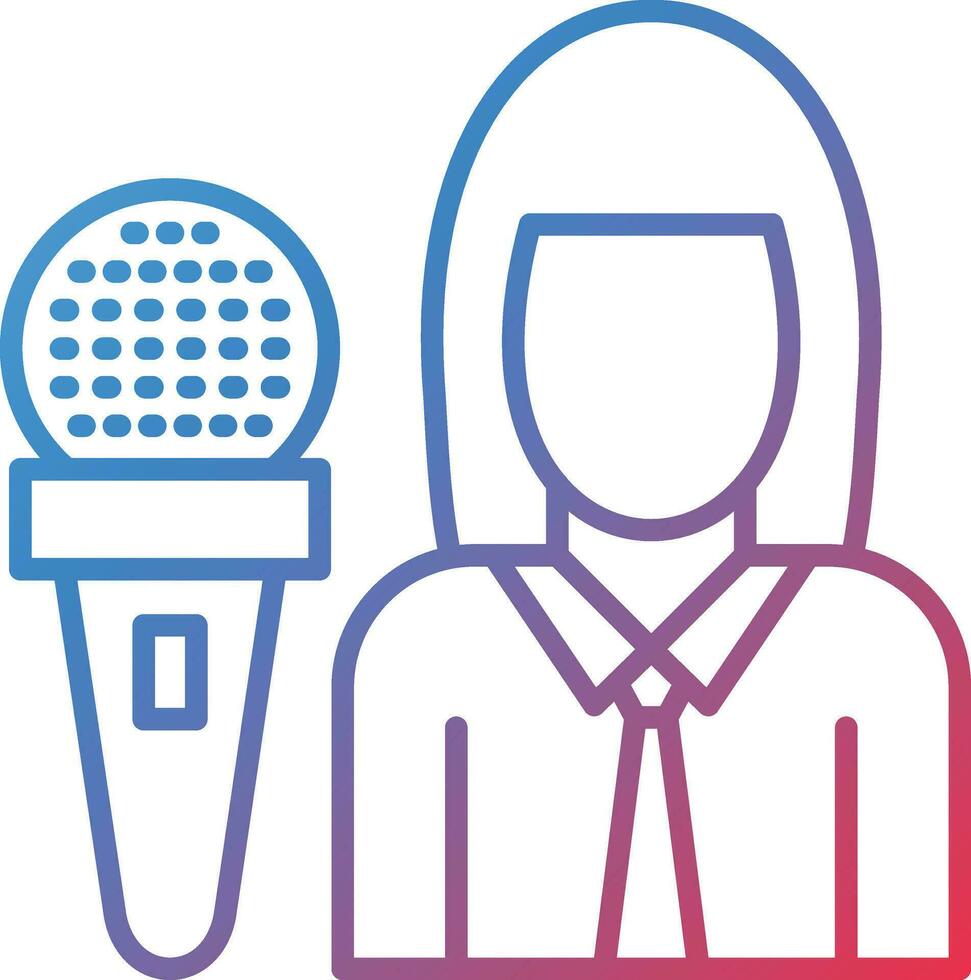 Presenter Female Vector Icon
