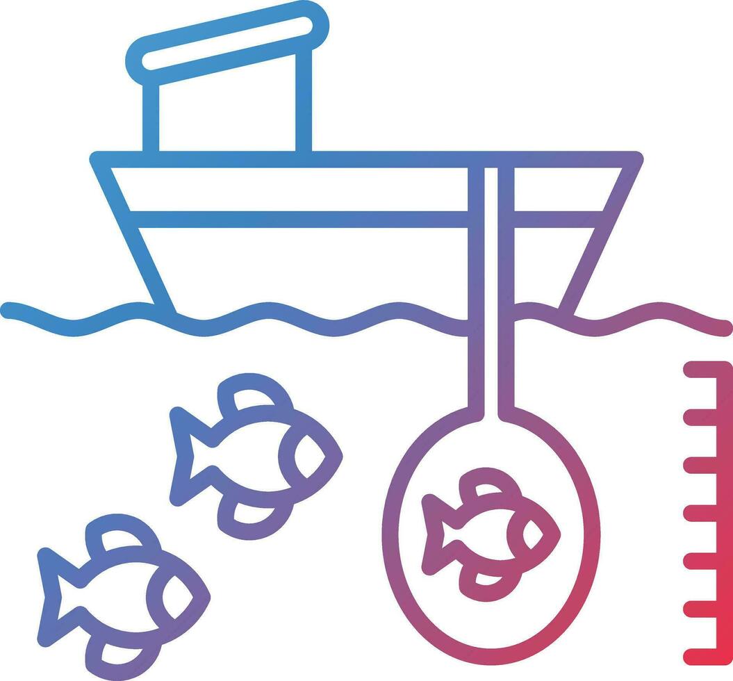 Deep Sea Fishing Vector Icon