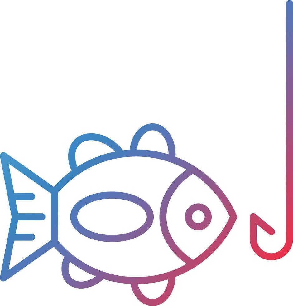 Hooked Fish Vector Icon