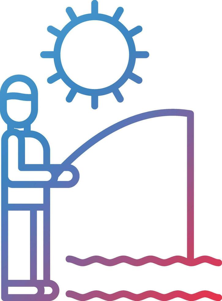 Summer Fishing Vector Icon