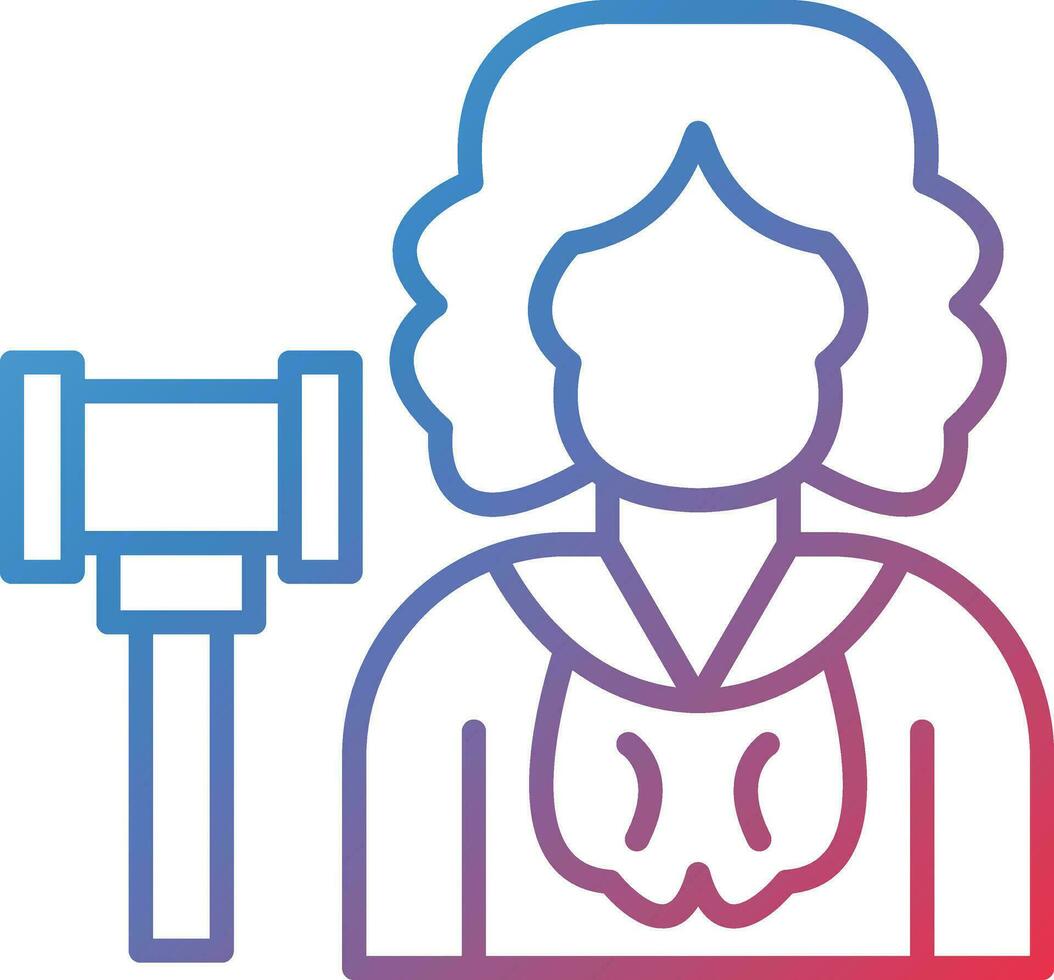 Judge Female Vector Icon