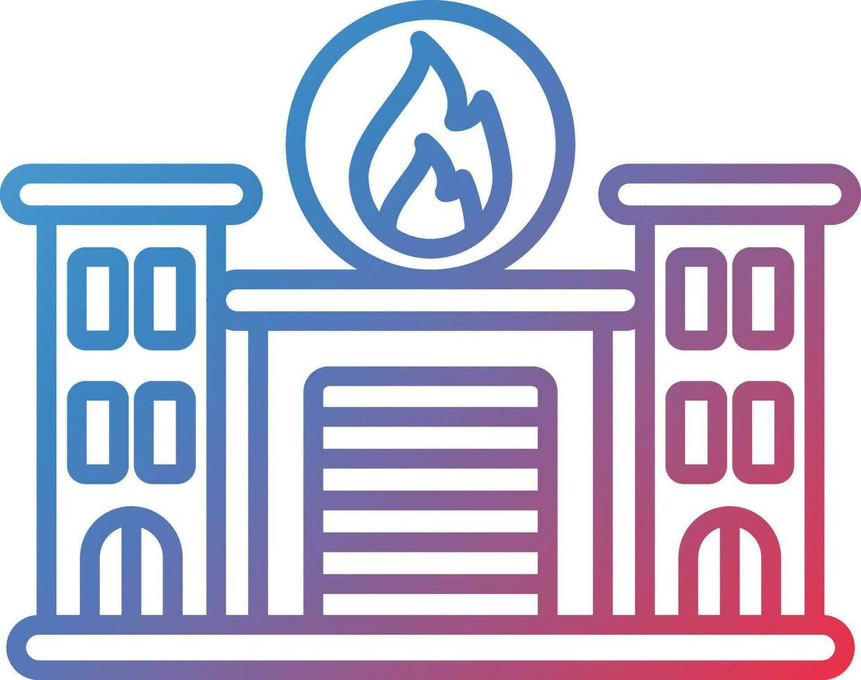 Building Fire Vector Icon