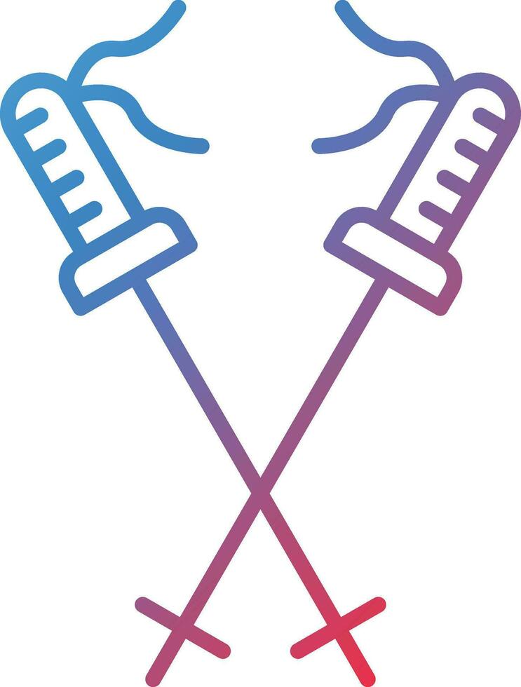 Trekking Poles Vector Icon