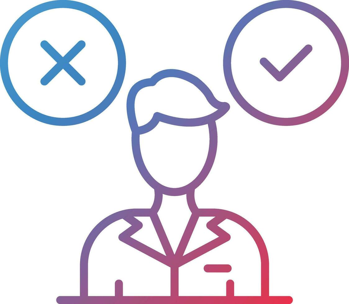 Conflicting Thoughts Vector Icon