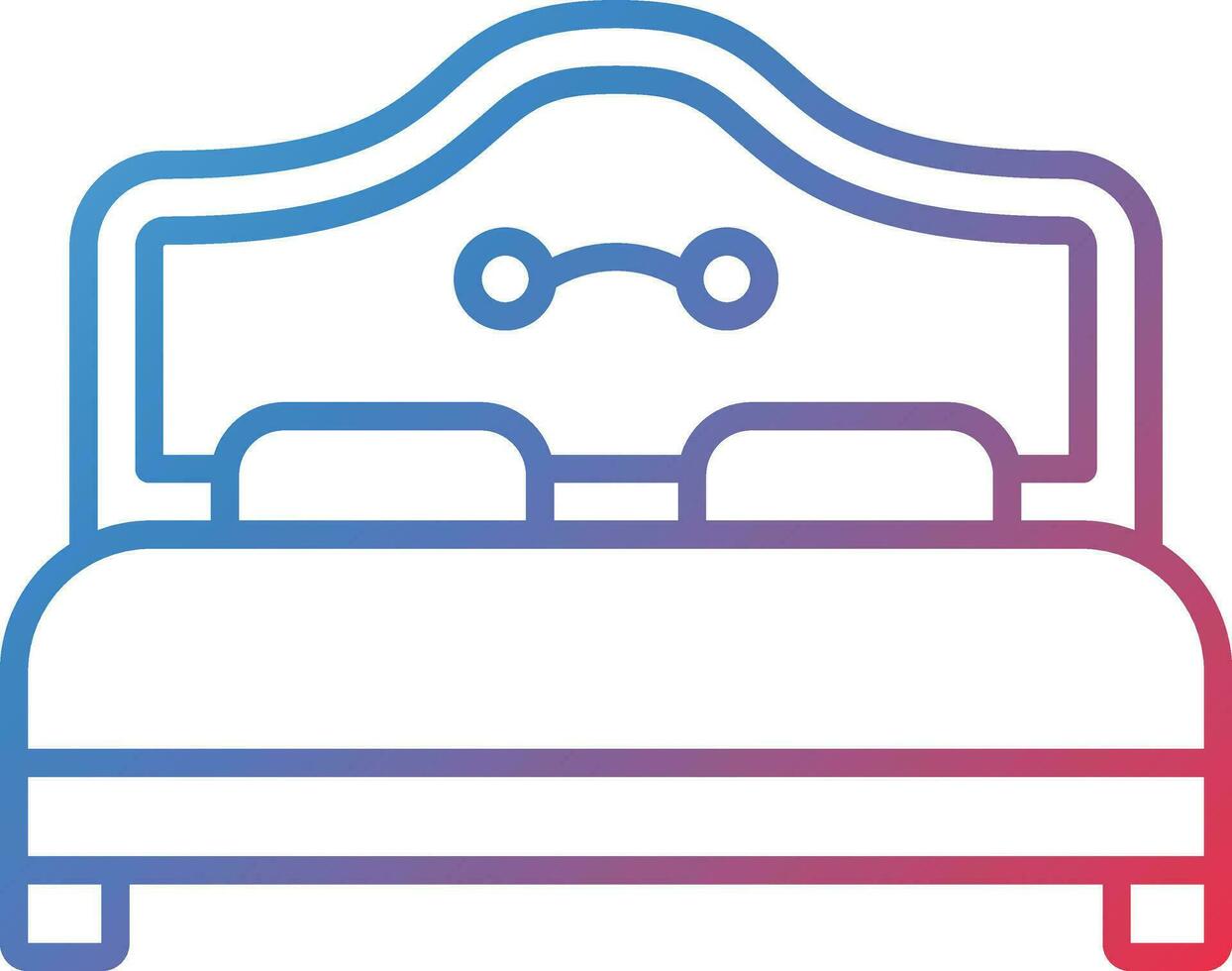 icono de vector de cama