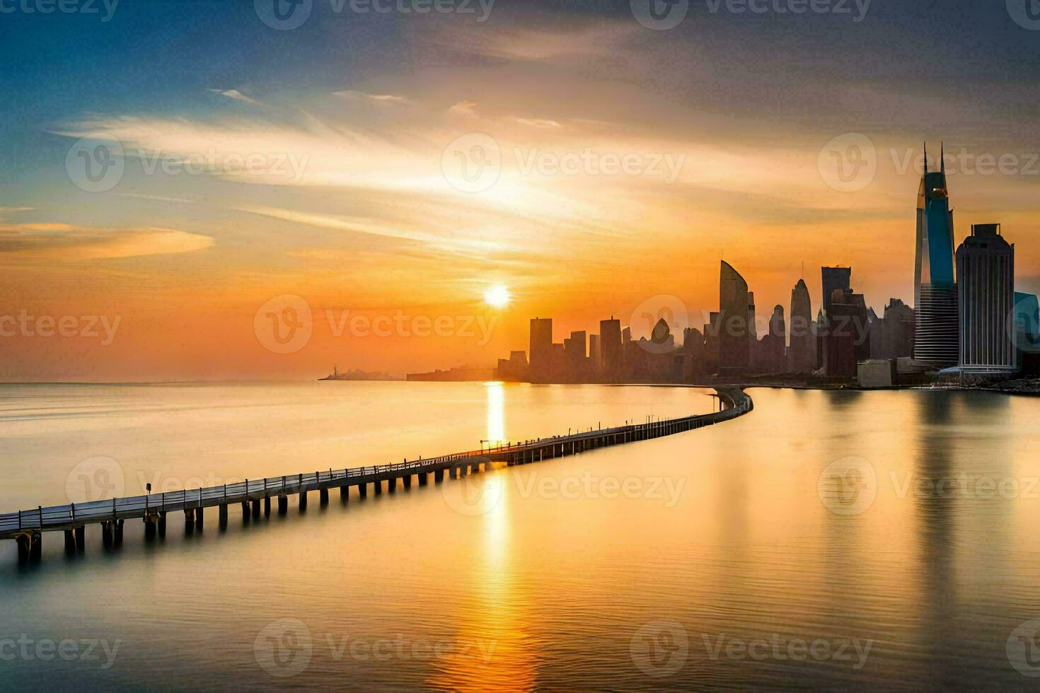 the city skyline in dubai, united arab emirates. AI-Generated photo