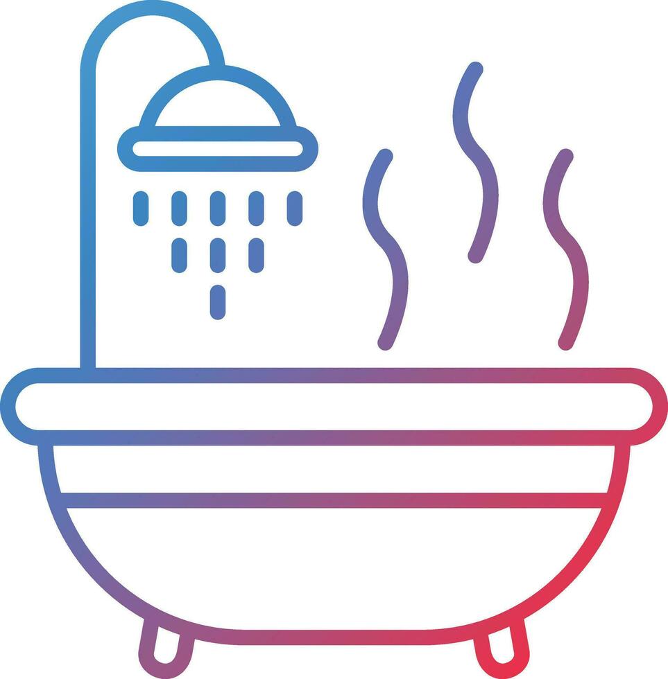 caliente bañera vector icono