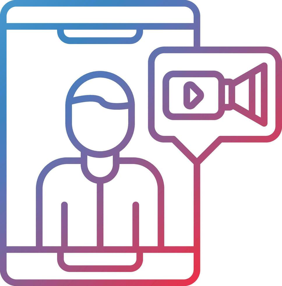 Video Chat Vector Icon