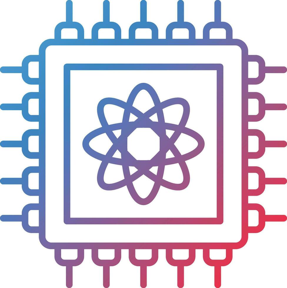 Quantum Computer Vector Icon