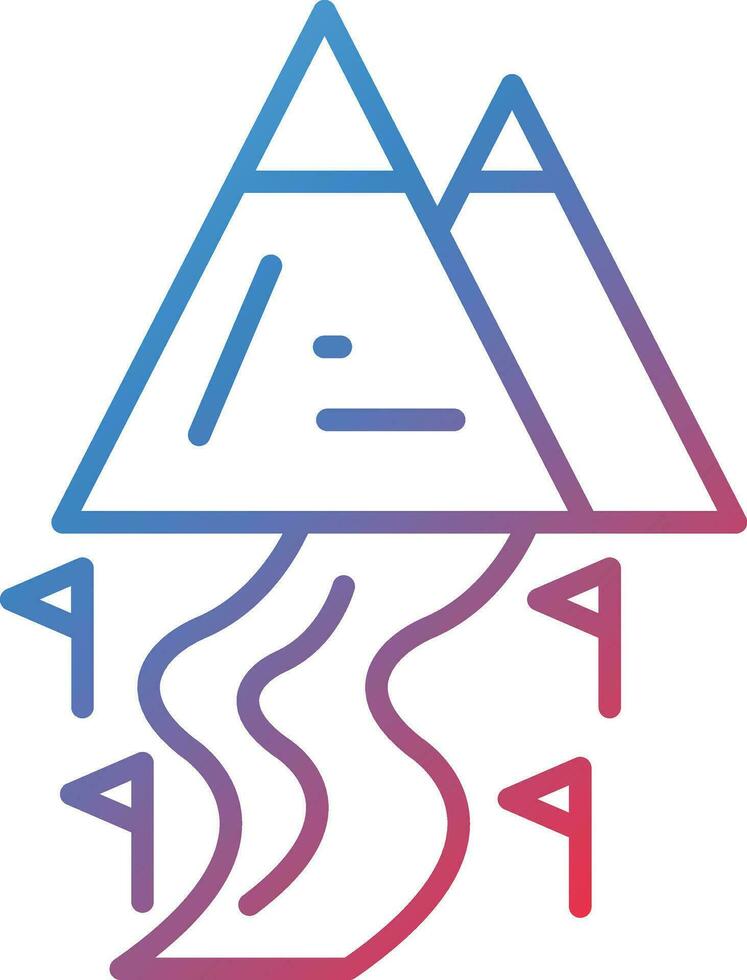 Ski Track Vector Icon