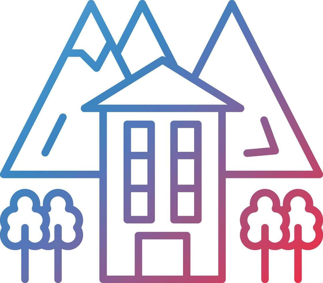 Ski Resort Vector Icon