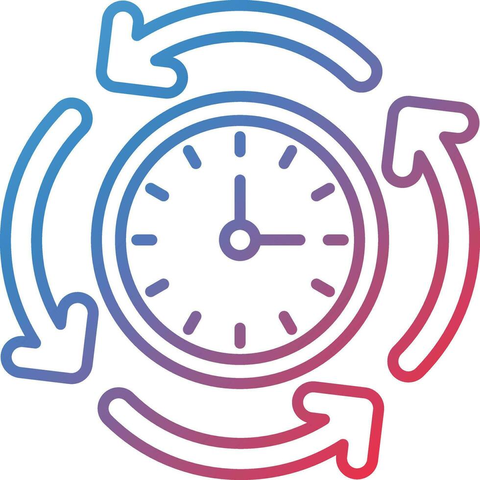 Round The Clock Vector Icon