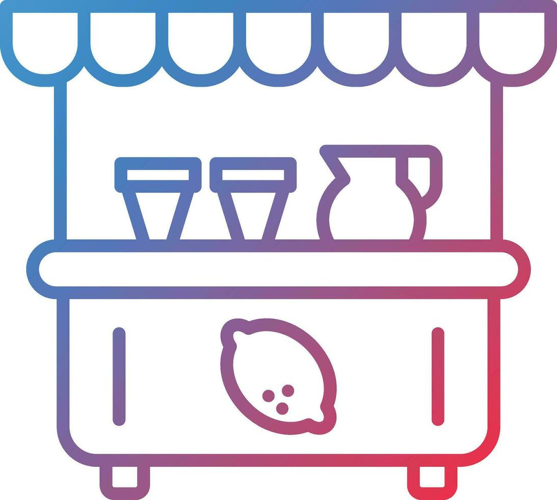 Lemonade Stall Vector Icon