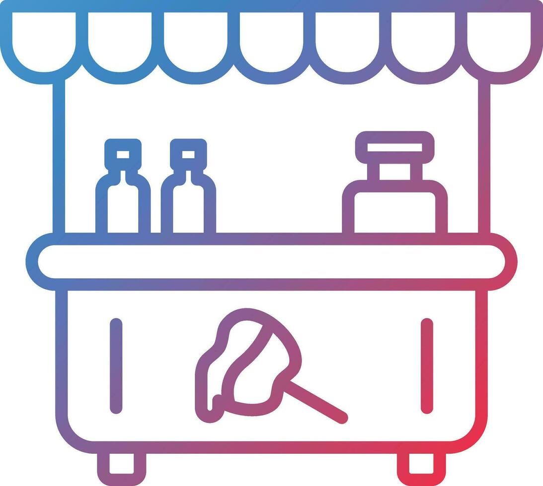 Toffee Apple Stall Vector Icon