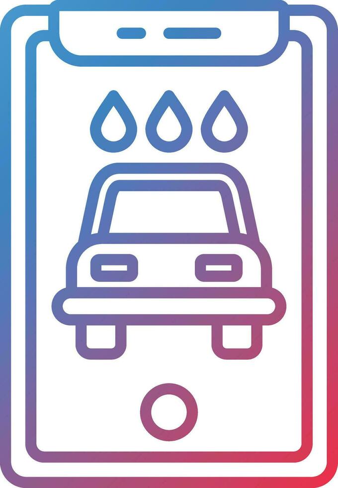 Car Wash App Vector Icon