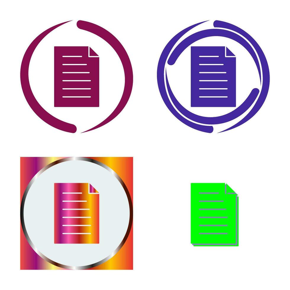 Unique Document Vector Icon