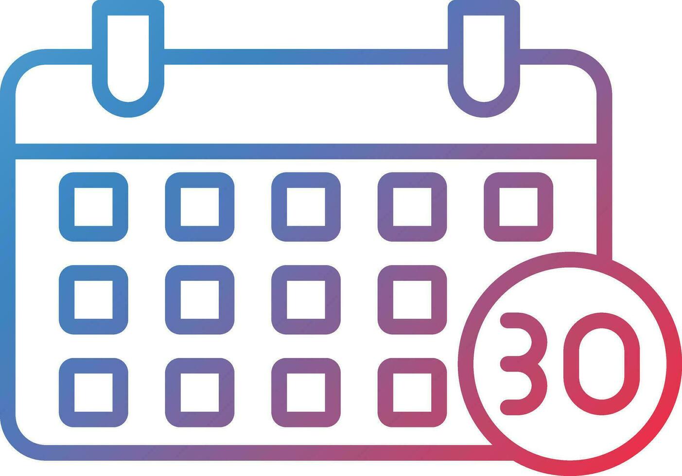 30 Days Challenge Vector Icon