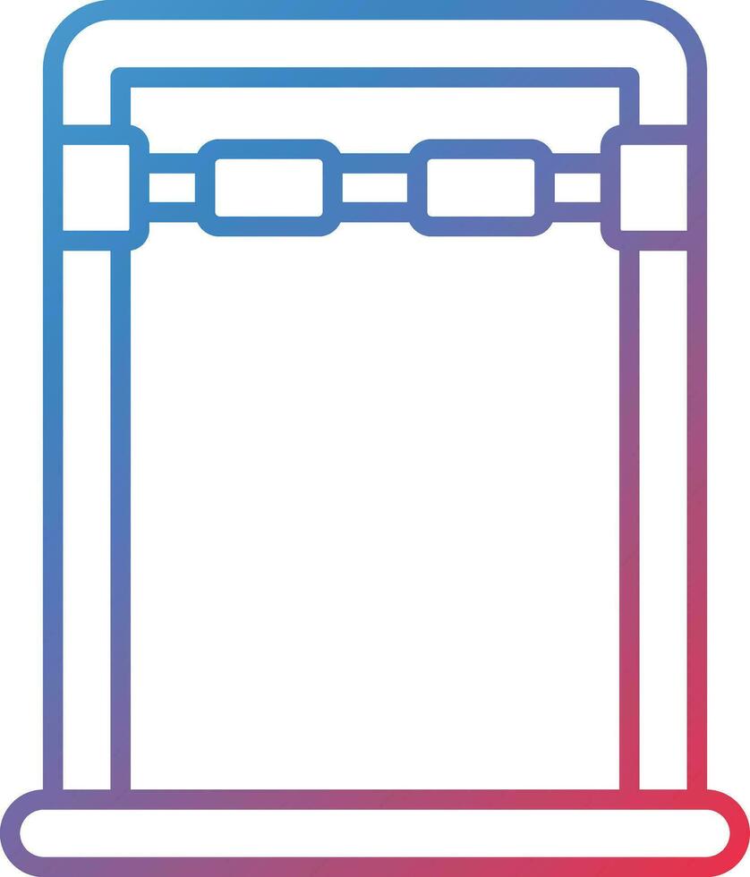 Door Pullup Bar Vector Icon