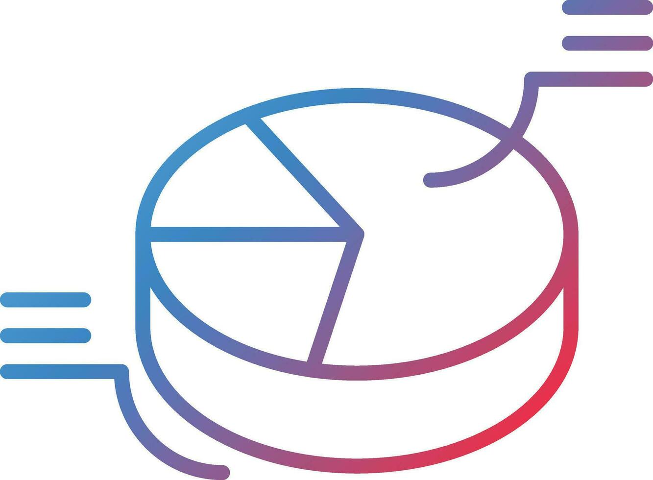 3D Pie Vector Icon