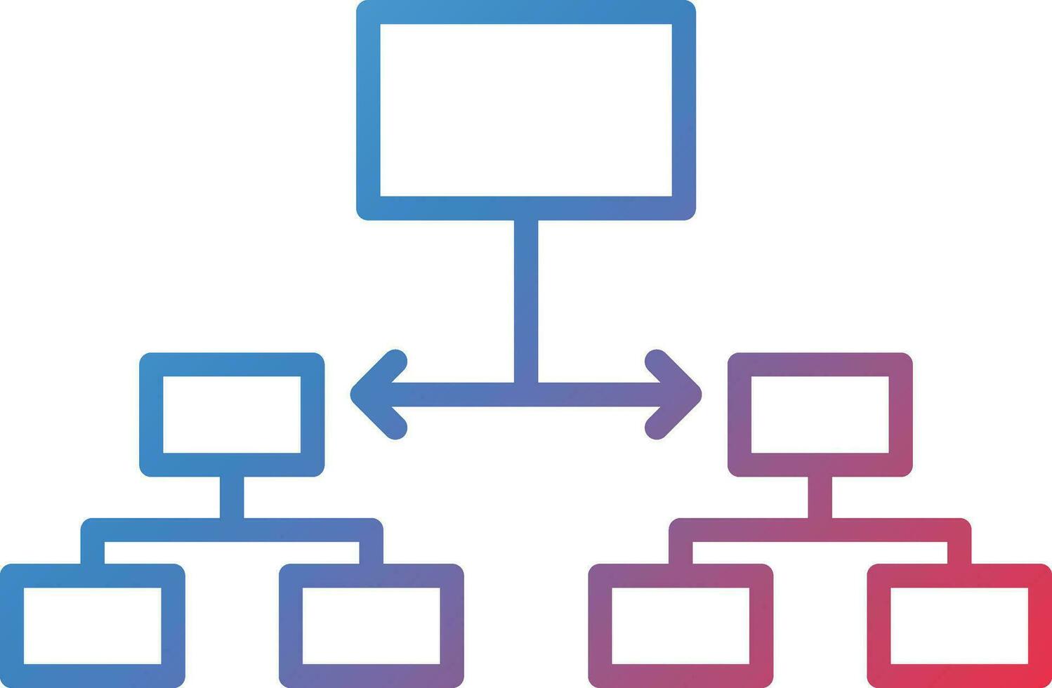 Labeled Hierarchy Vector Icon