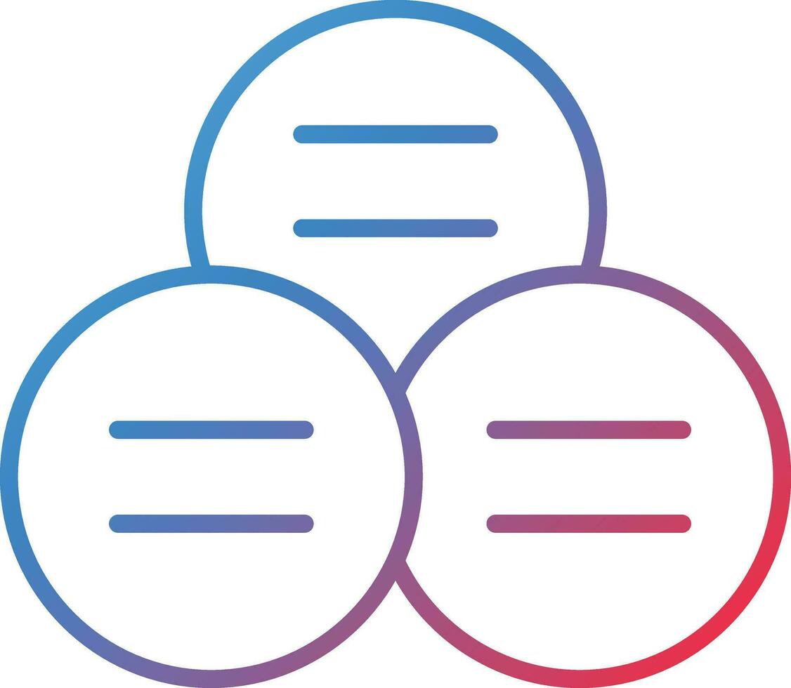 Linear Venn Vector Icon