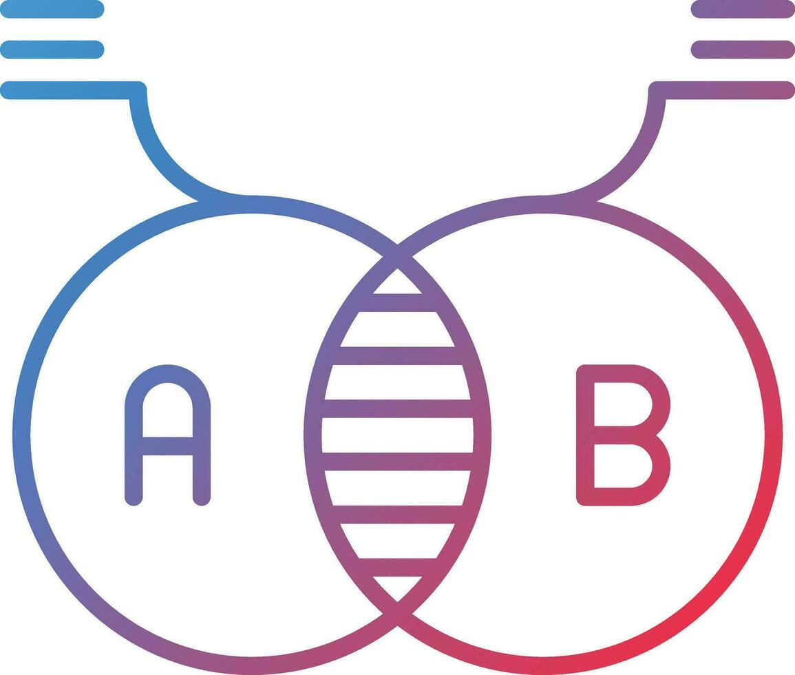 Stacked Venn Vector Icon
