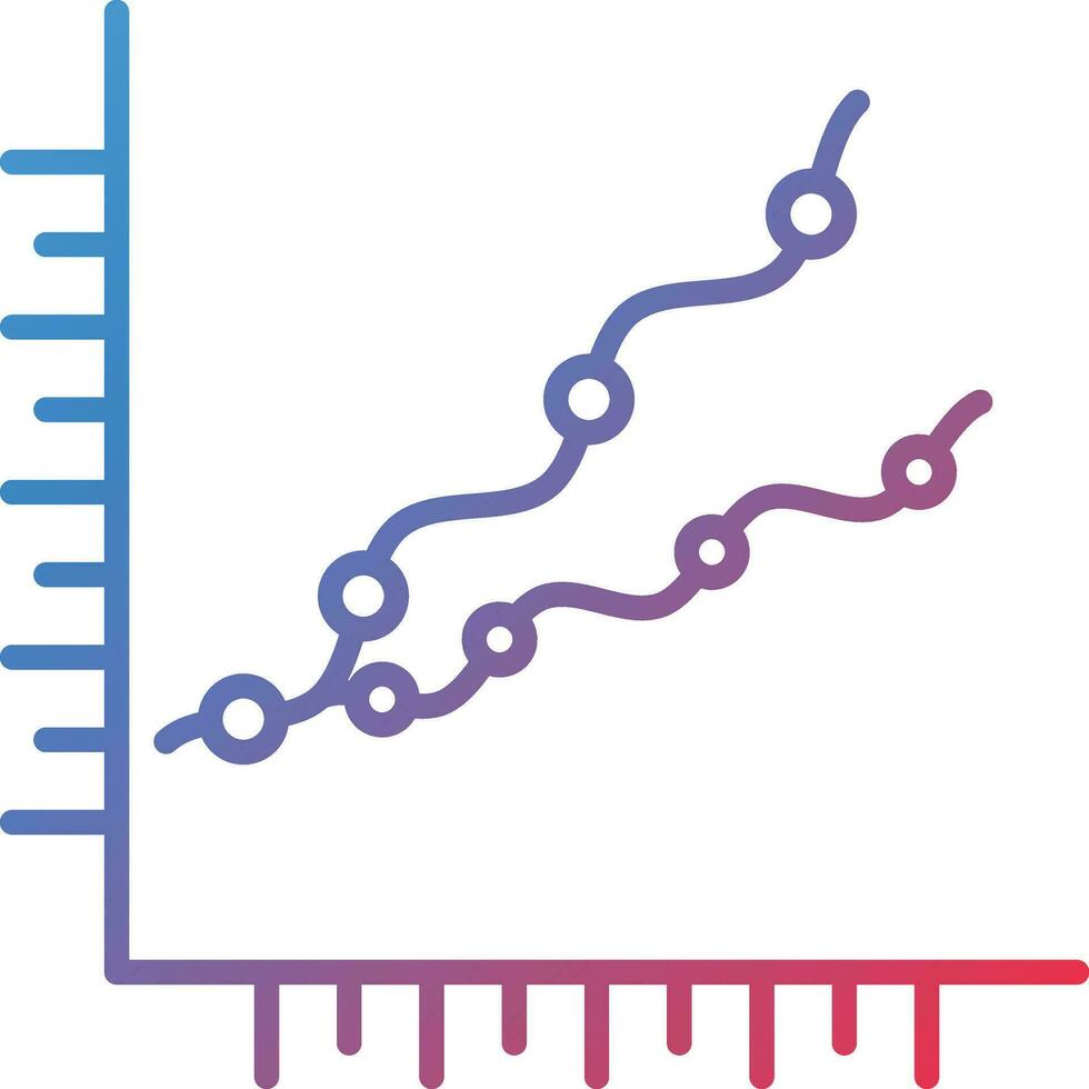Scatter With Smooth Lines Vector Icon