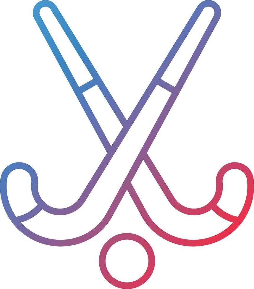 Field Hockey Stick and Ball Vector Icon