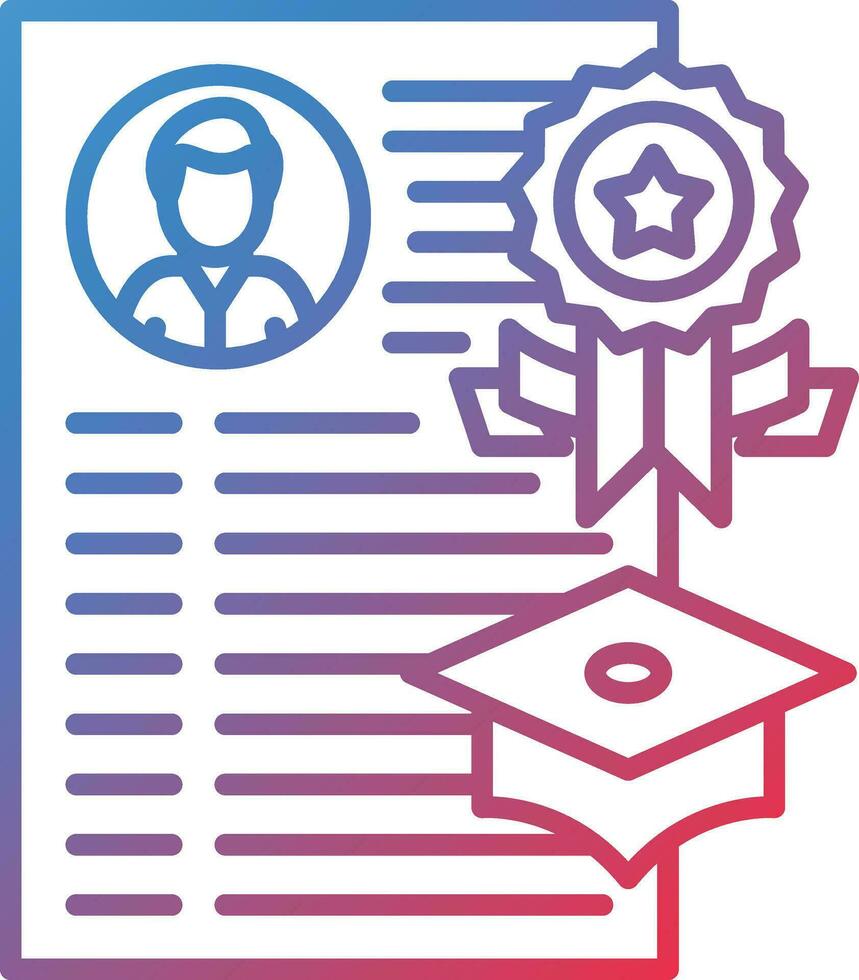 Academic Record Vector Icon