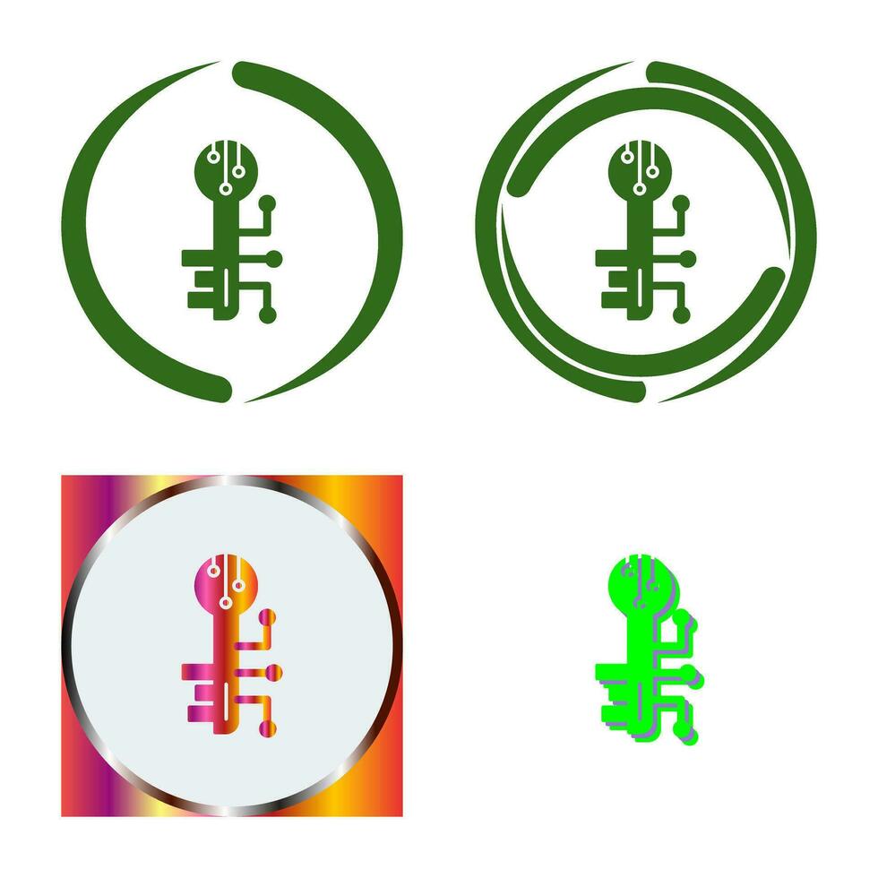 Electronic Key Vector Icon