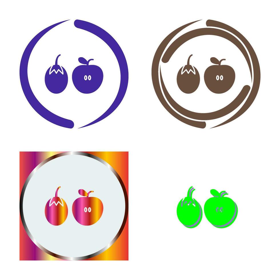 icono de vector de frutas y verduras