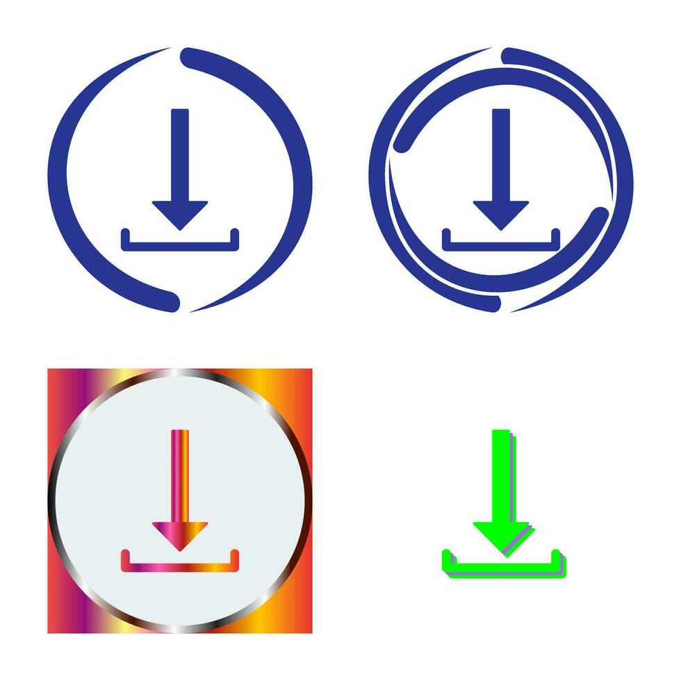 Unique Download Vector Icon