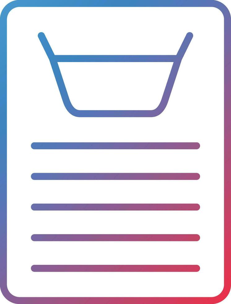 Shopping List Vector Icon