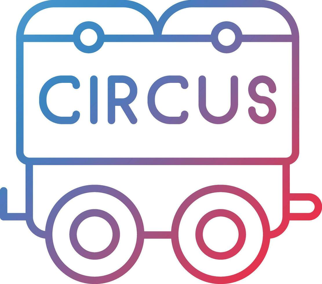circo vagón vector icono