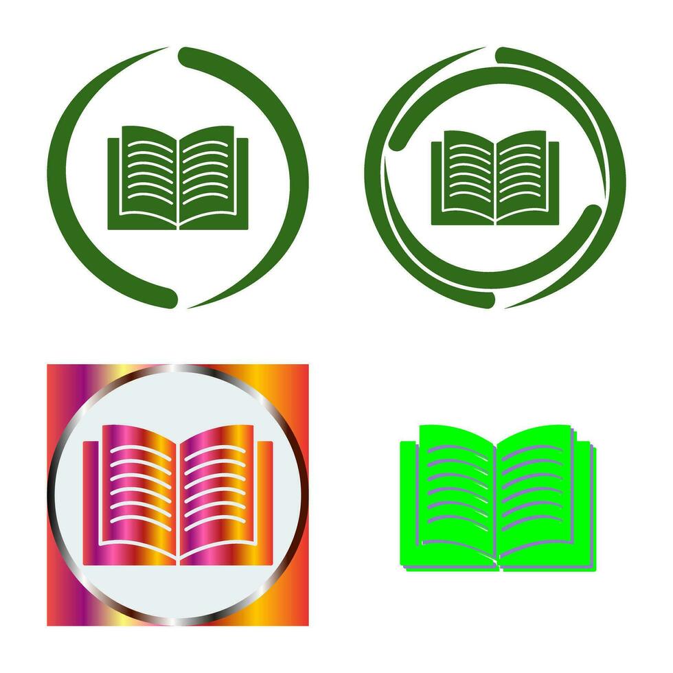 Unique Textbook Vector Icon