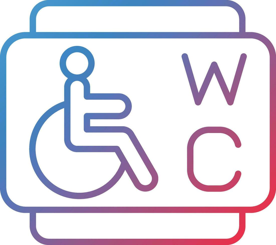 Disabled Toilet Vector Icon