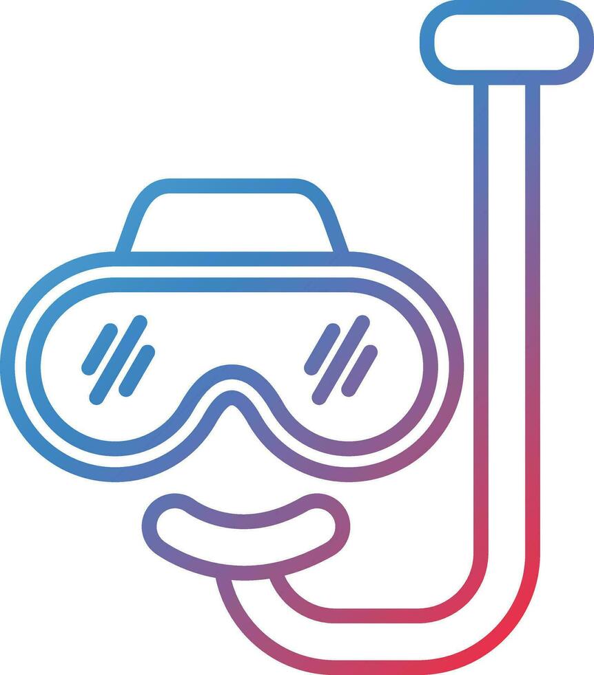 Prescription Diving Goggles Vector Icon