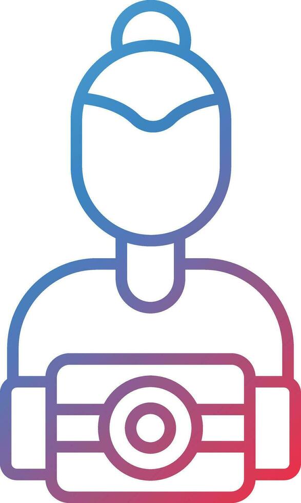 Photographer Female Vector Icon