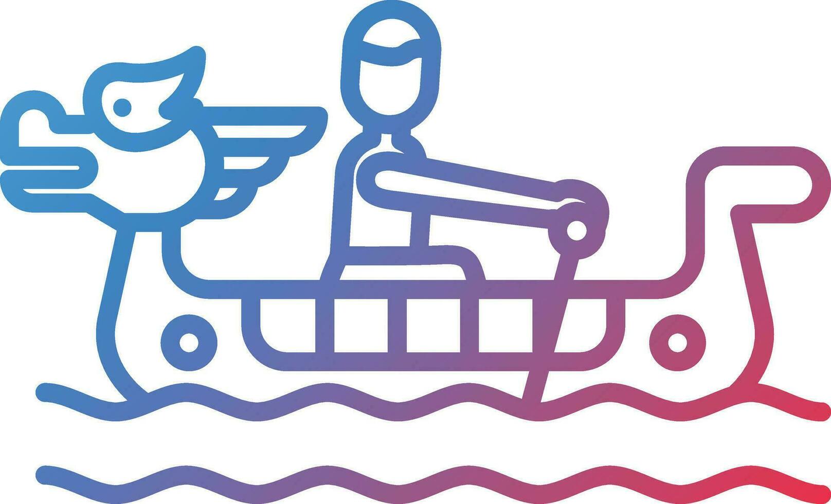 Dragon Boat Racing Vector Icon