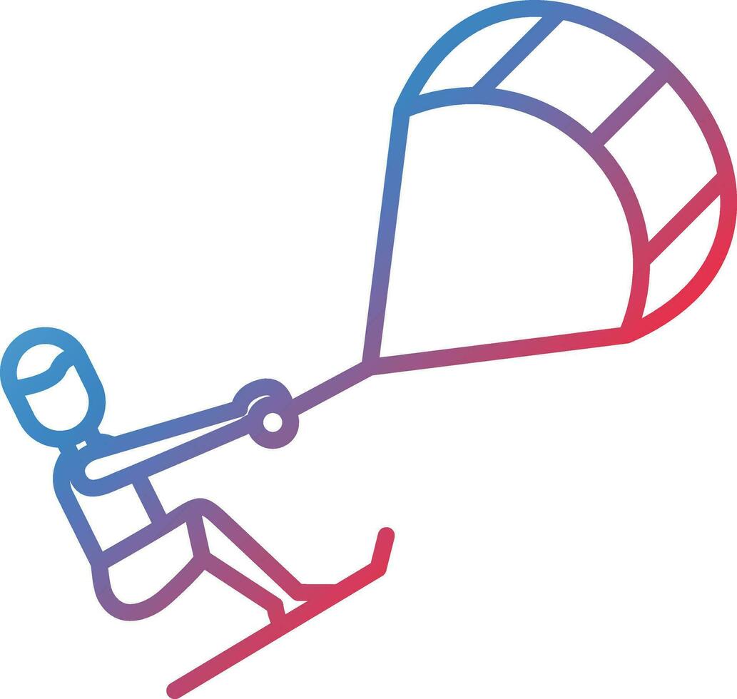 Kitesurfing Vector Icon