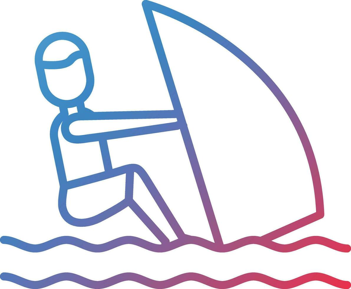 Windsurfing Vector Icon