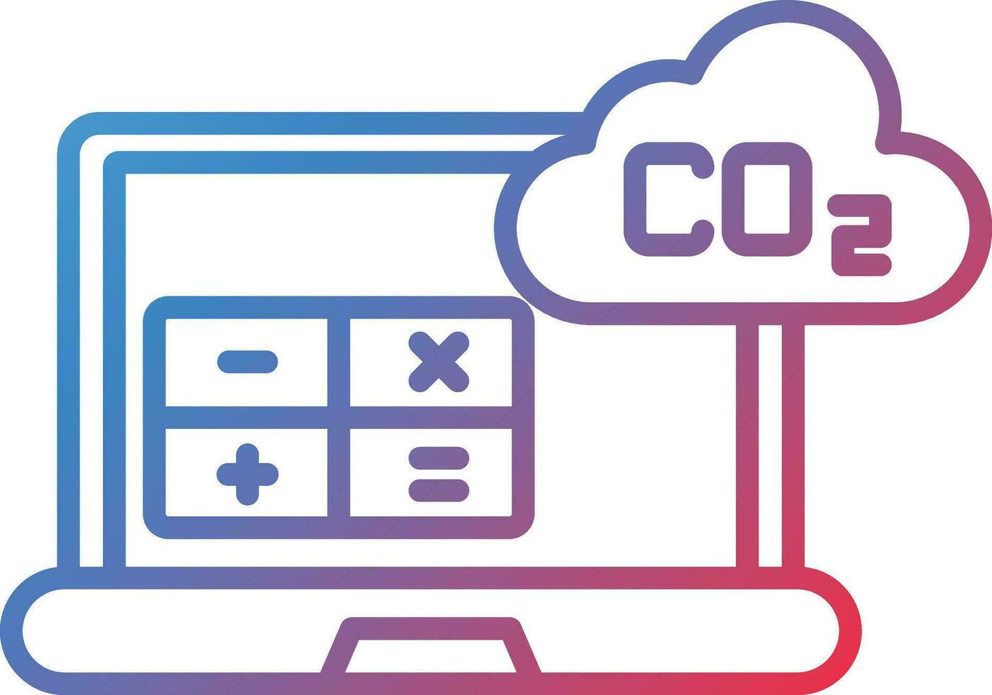 Carbon Footprint Calculator Vector Icon