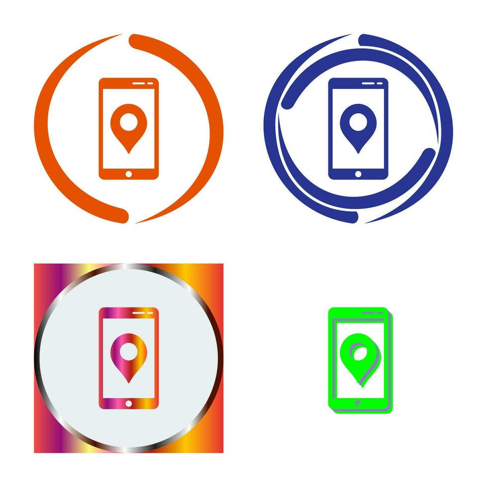 icono de vector de servicio gps único