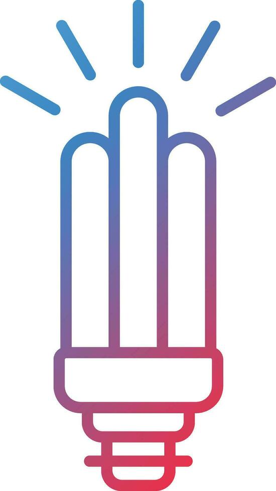 Fluorescent Light Bulb Vector Icon