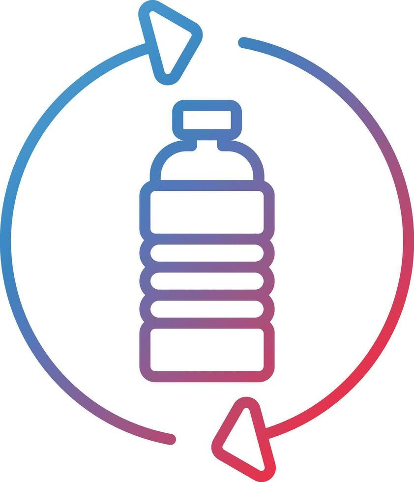 recargable agua botella vector icono