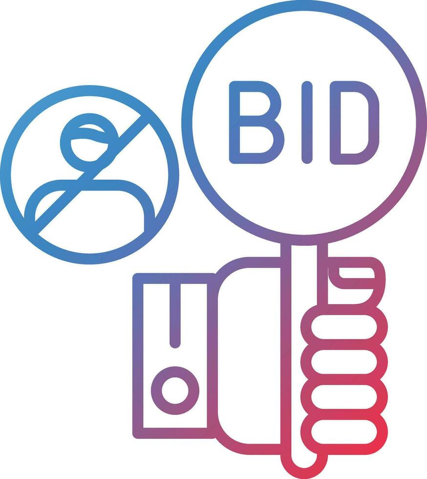 Absentee Bid Vector Icon